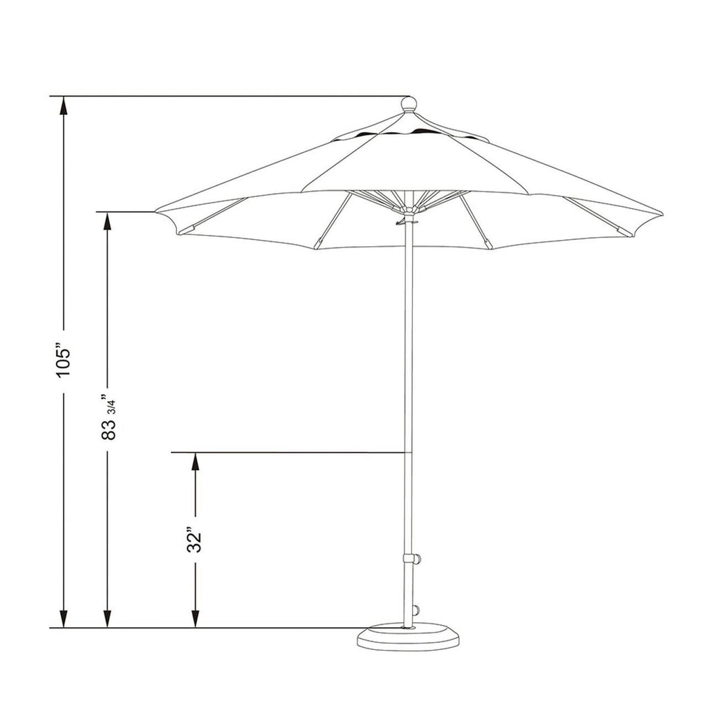 Spectrum Dove Fiberglass Market Umbrella D782593