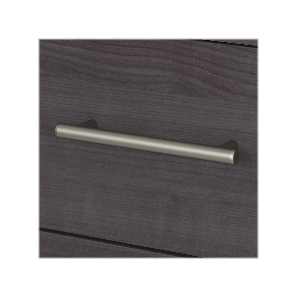 72W Office Desk with Drawers and Hutch in Storm Gray X3856