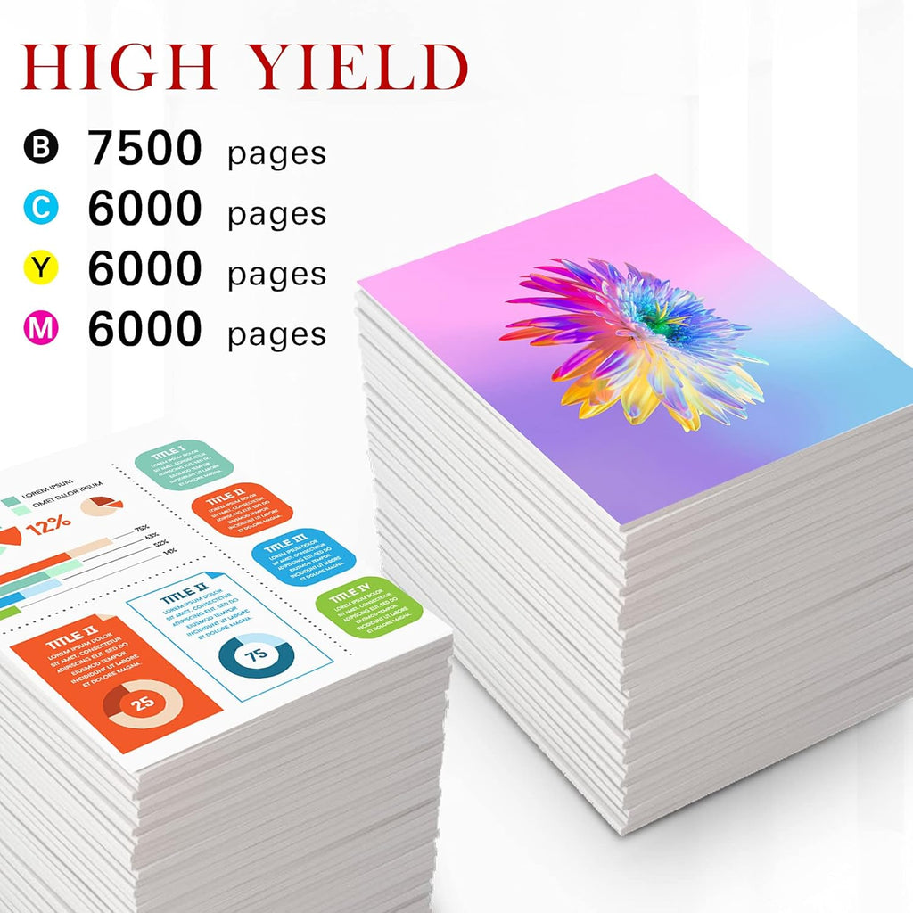 4-Pack High Yield Toner Cartridge for HP Printer H59819