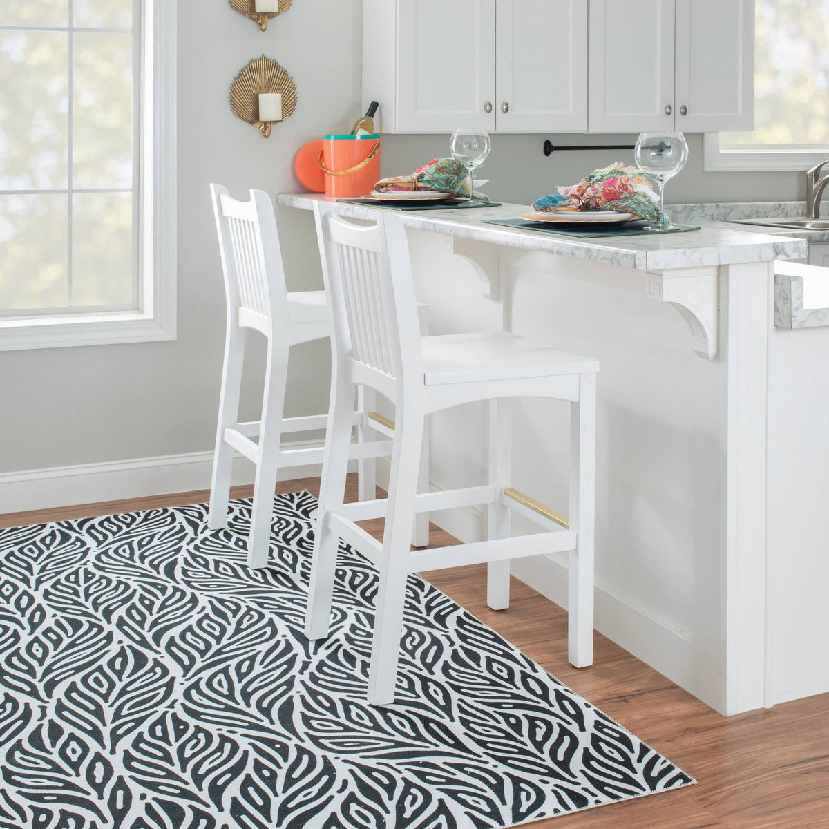 White Leola Barstools Set of 2 S443