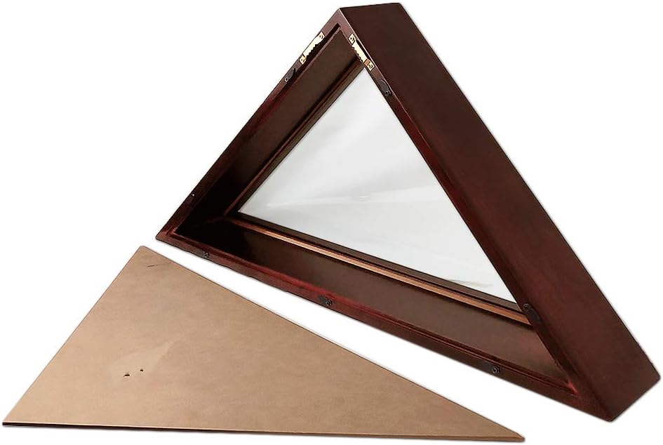 Mahogany Finish Wooden Flag Display Case G57968