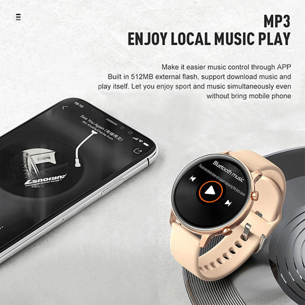 Wireless Smart Watch Heart Rate Fitness Bracelet (Black) M81619