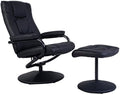Gray PU Leather Recliner Chair with Ottoman V3575