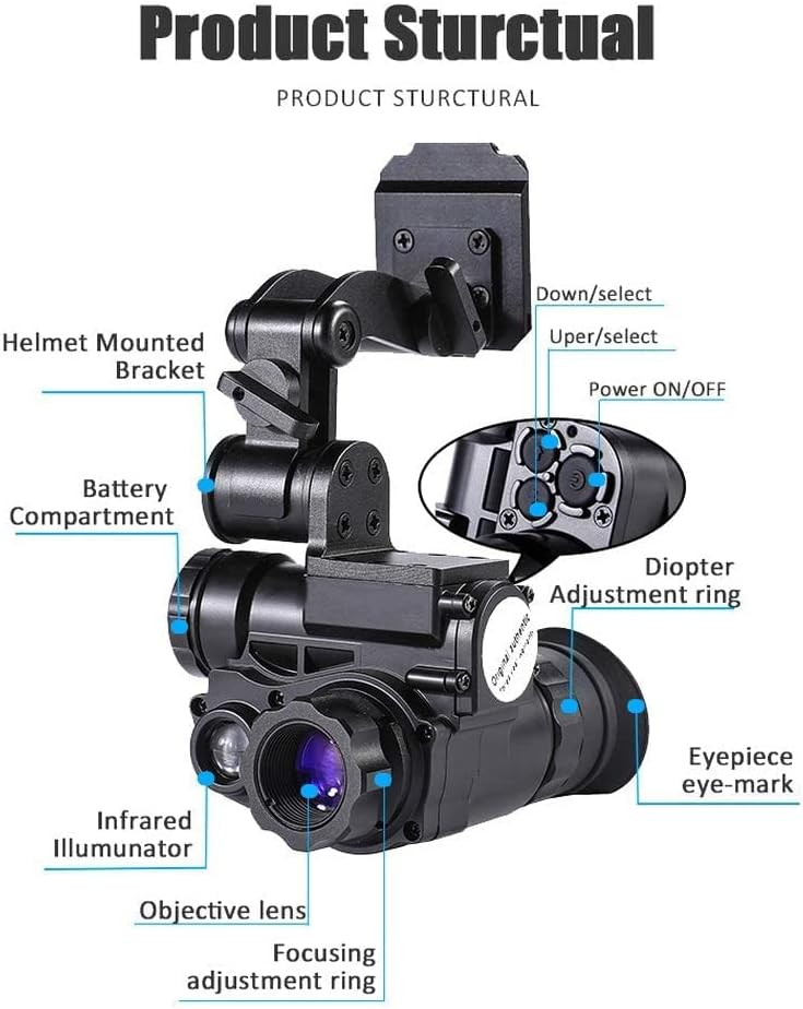Night Vision Monocular with Helmet Mount, Infrared Camcorder L421662
