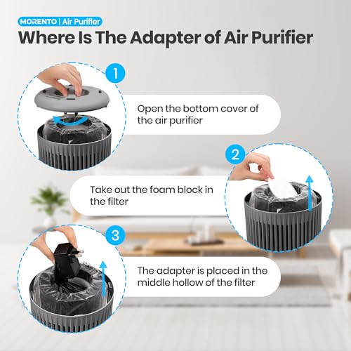 White Air Purifier with Fragrance Sponge and Sleep Mode N459
