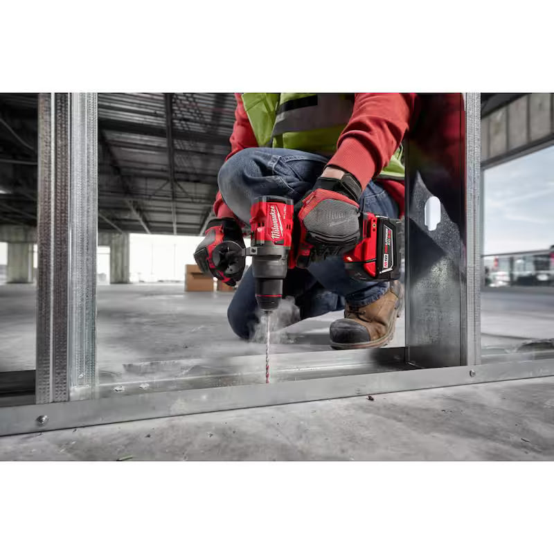 18-Volt Lithium-Ion Brushless Cordless Hammer Drill with Screw Driver Bit Set H8615