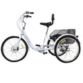 24-Inch 7-Speed Foldable Tricycle Cruiser Bike with Basket X1595