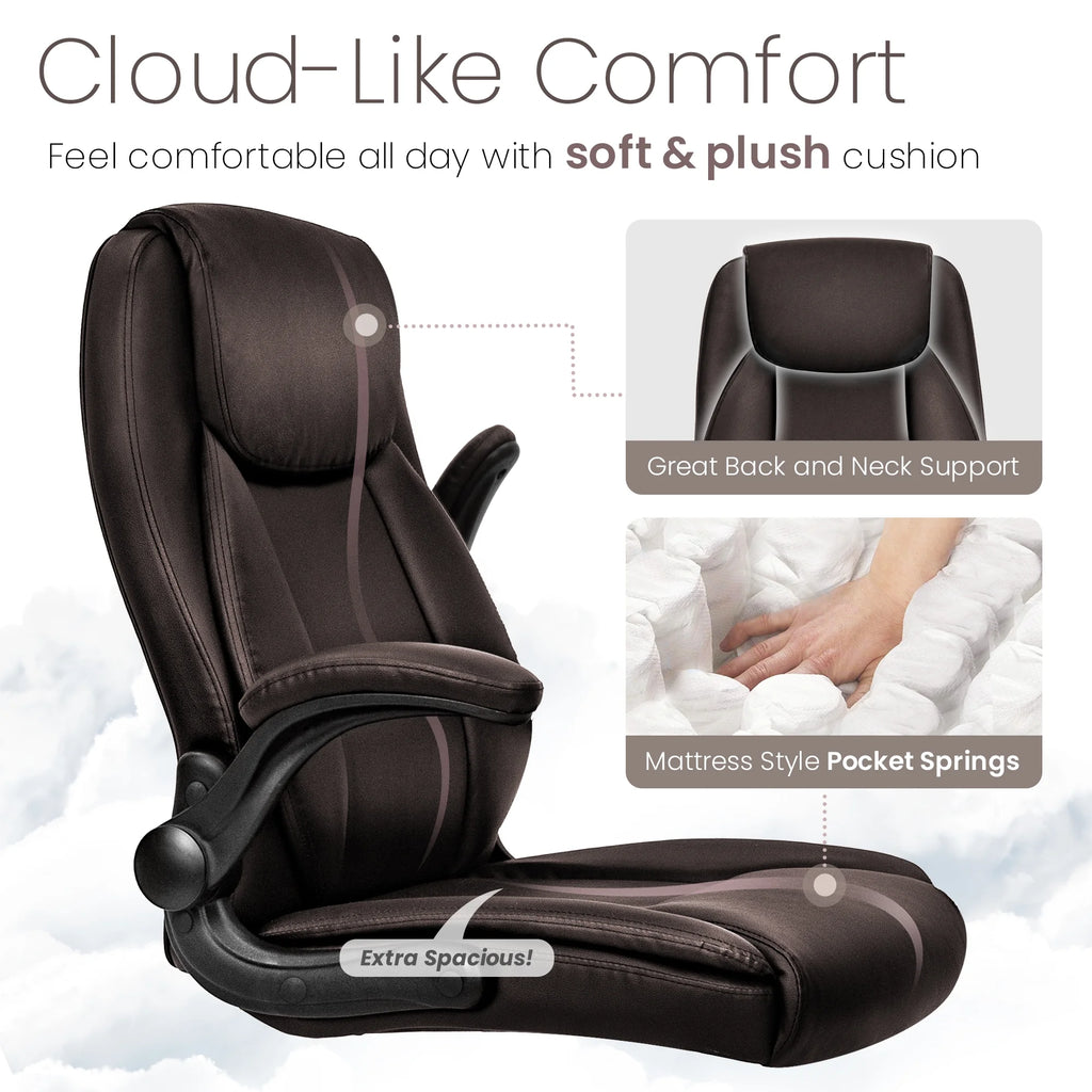 Brown Ergonomic PU Leather Office Chair K20164
