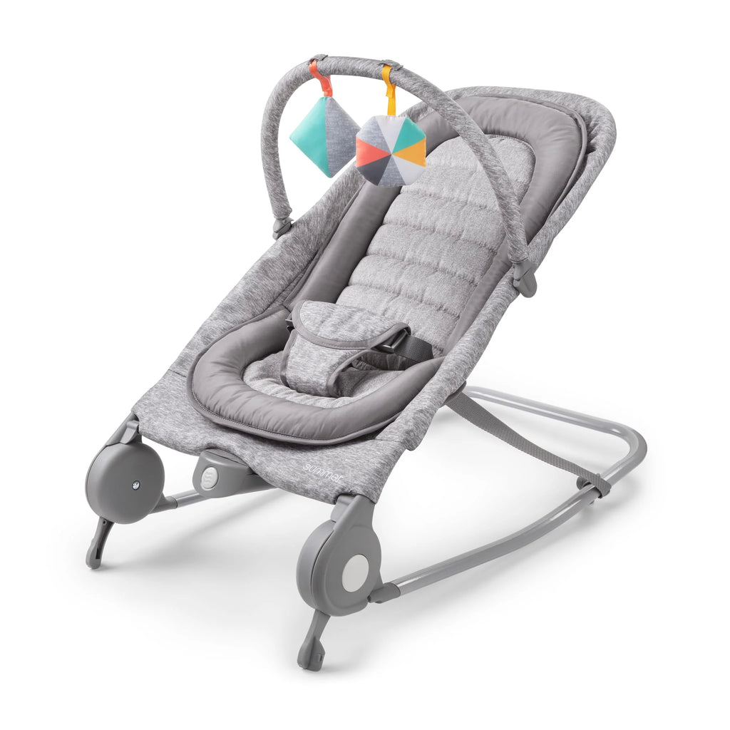 2-in-1 Baby Bouncer & Rocker, Light Gray Tweed B609157