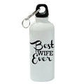 White Aluminum Sports 20 oz Water Bottle D7962
