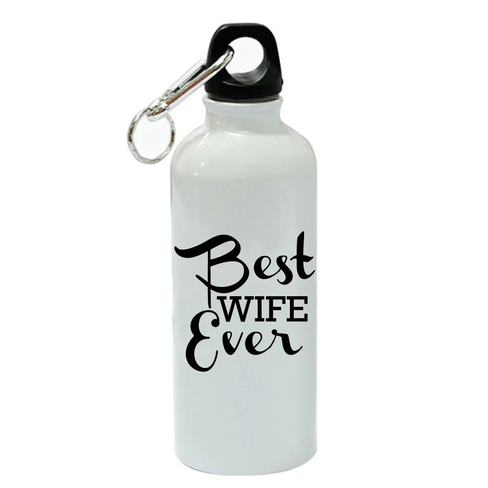 White Aluminum Sports 20 oz Water Bottle D7962