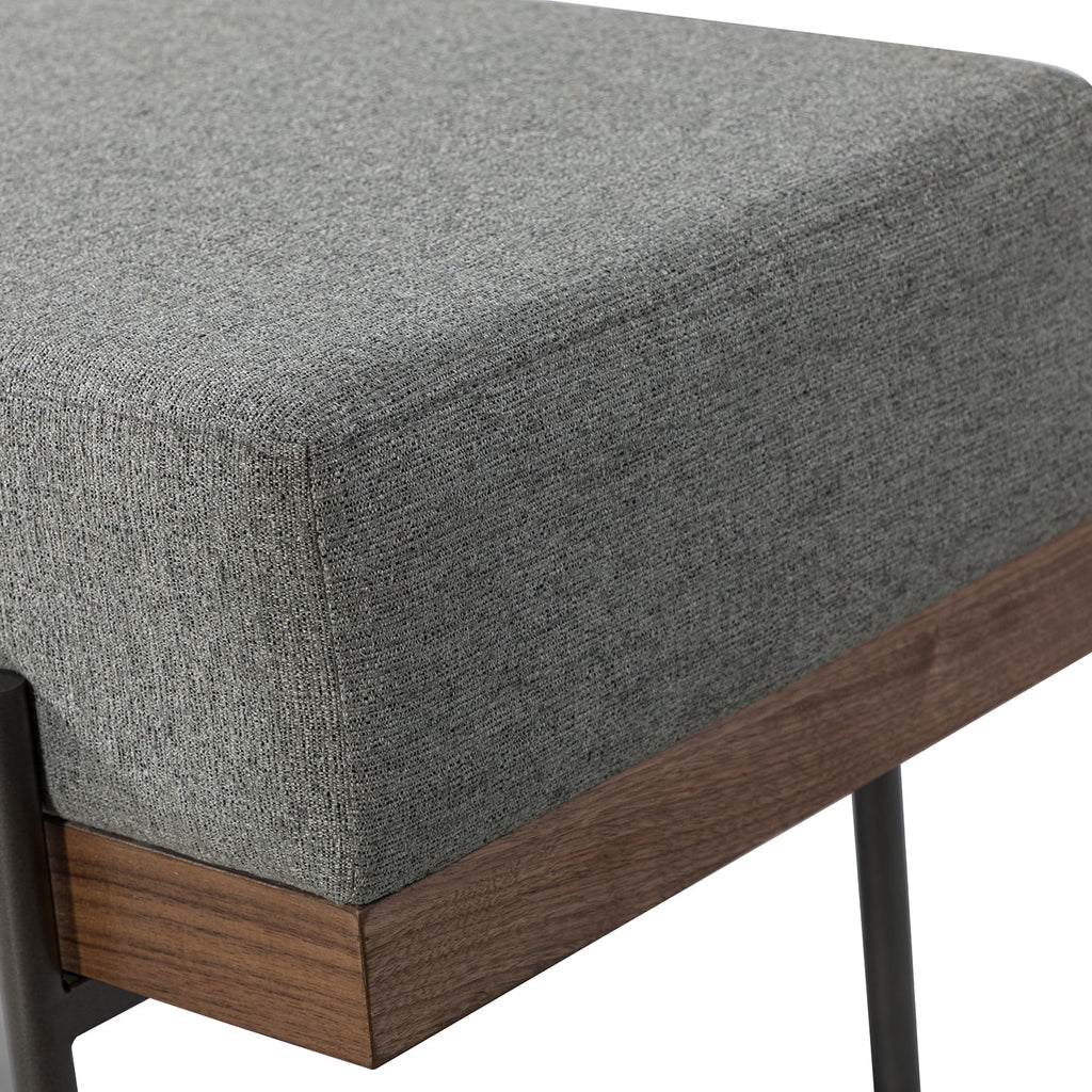 Grey Bedroom Bench with One Pillow I79983