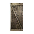 Espresso 1-Panel Stained Pine Wood Single Barn Door H8703