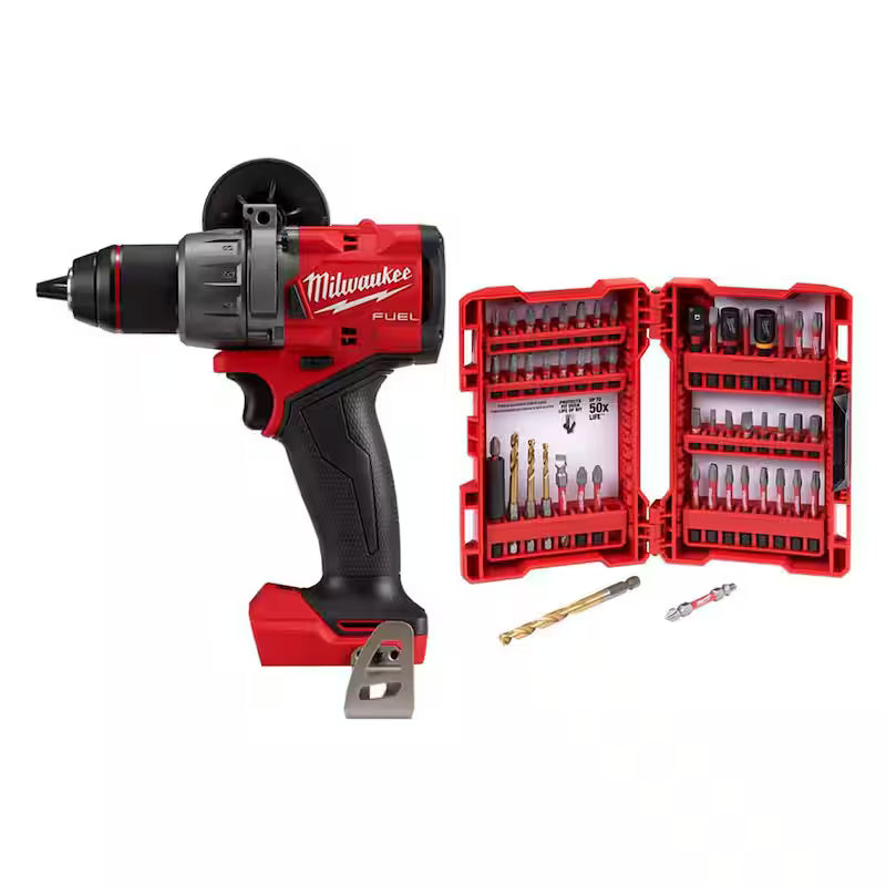 18-Volt Lithium-Ion Brushless Cordless Hammer Drill with Screw Driver Bit Set H8615