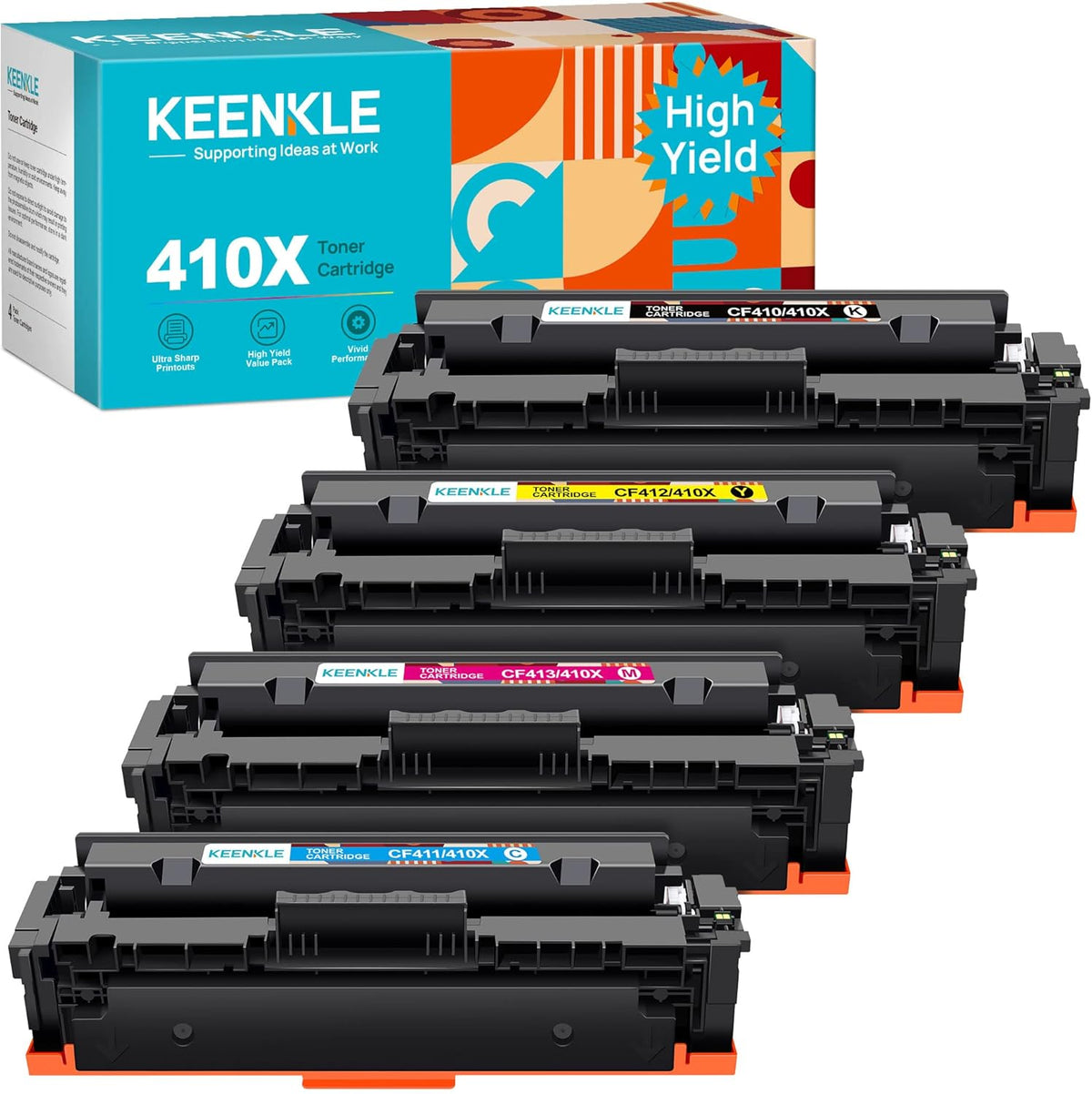 Compatible Toner Cartridge 4 Pack for Color LaserJet Pro Printer E330