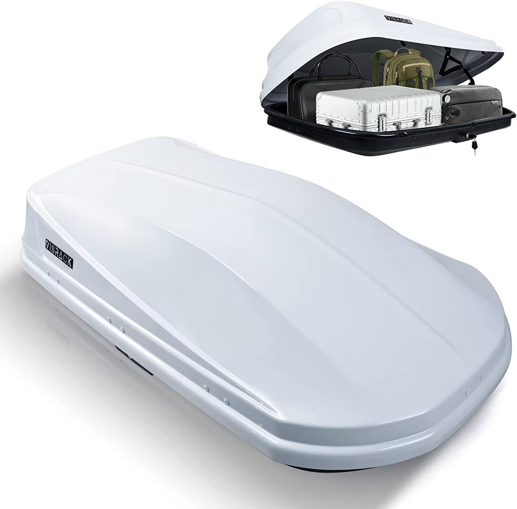 White 14 Cubic Feet Hard Shell Rooftop Cargo Box P712