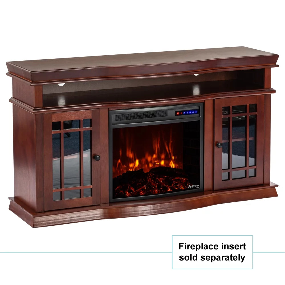 60" x 33" Warm Cherry Finish Fireplace TV Stand R647522
