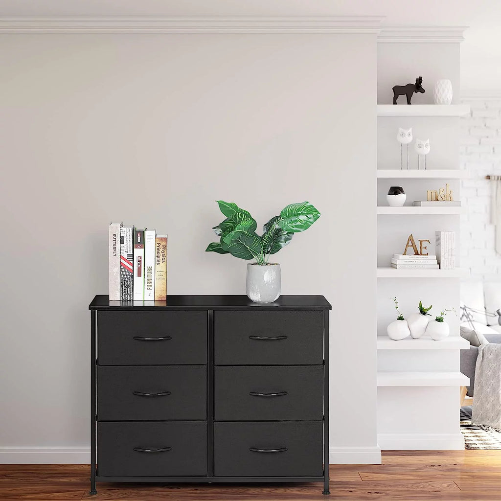 3 Tier 6 Drawer Gray Dresser D461