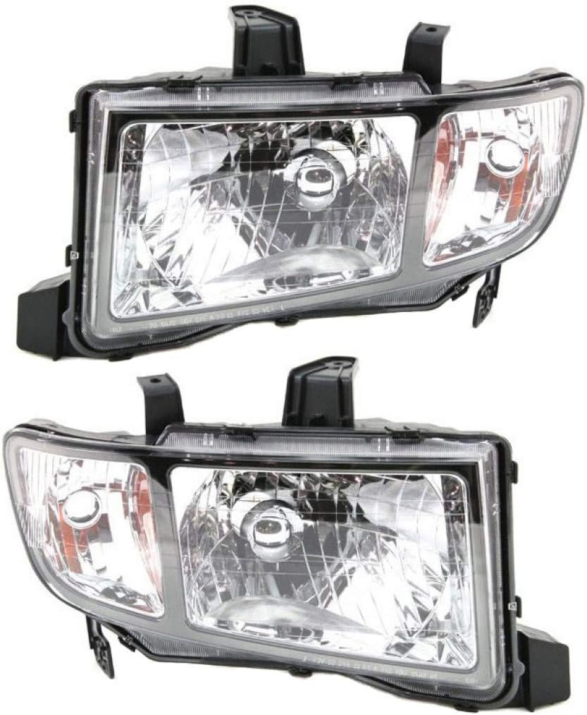 Headlight Assembly Unit Pair for Honda Ridgeline 2009-2014 Driver and Passenger Side T73999