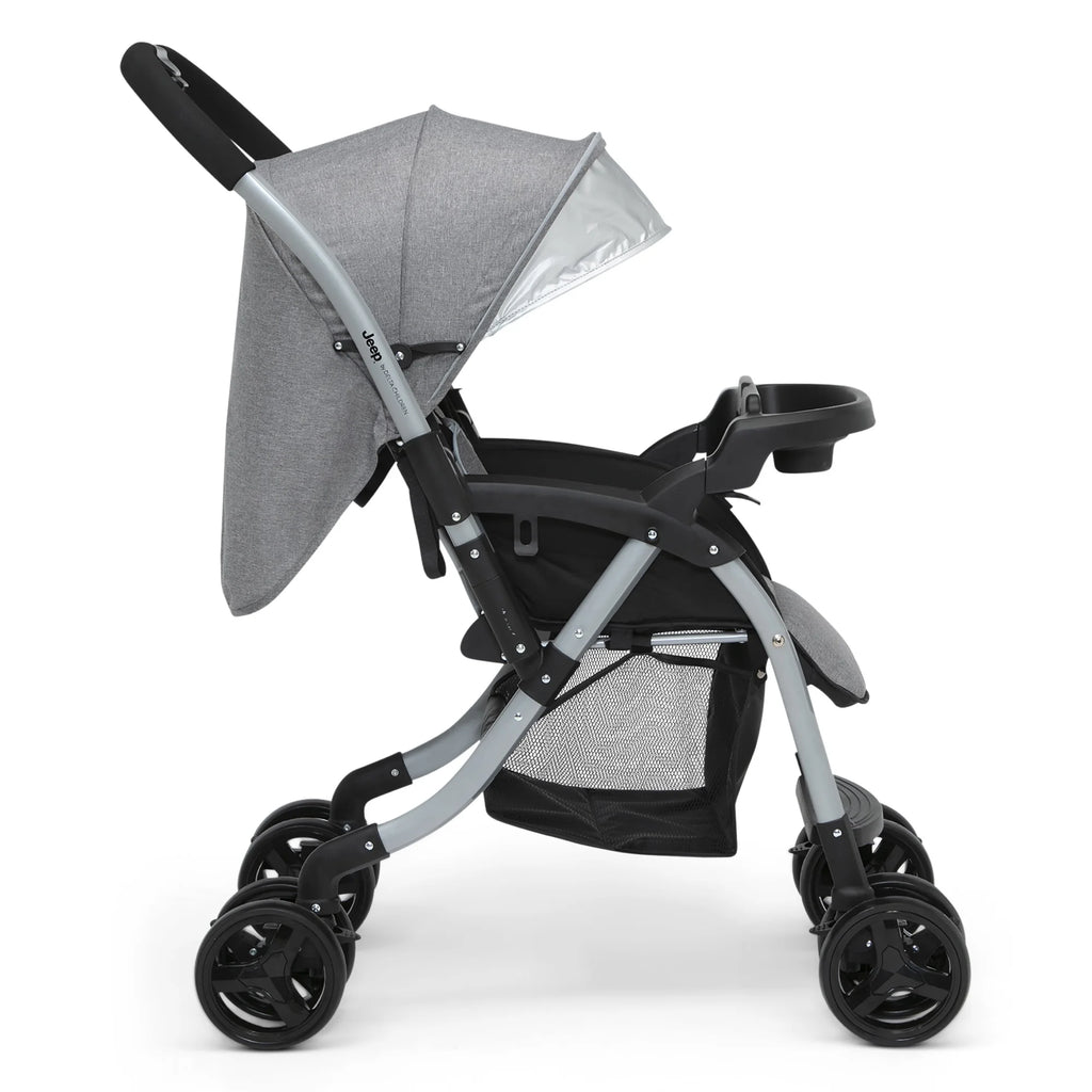 Grey Tweed Reversible Handle Stroller I149957