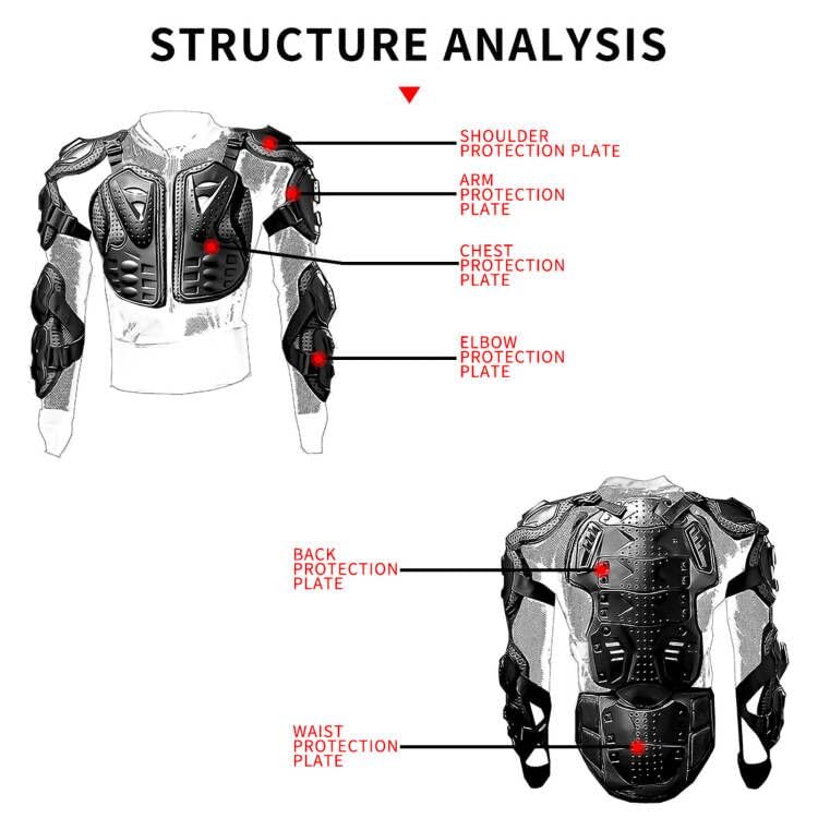 Black Motorcycle Body Armor I9322