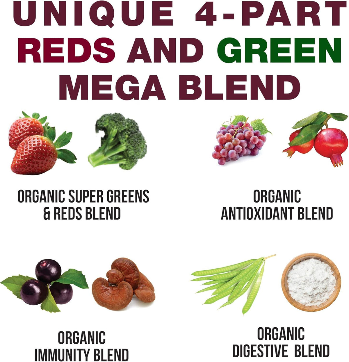 Organic Vegan Superfood Powder with 25+ Fruits and Vegetables Z5371