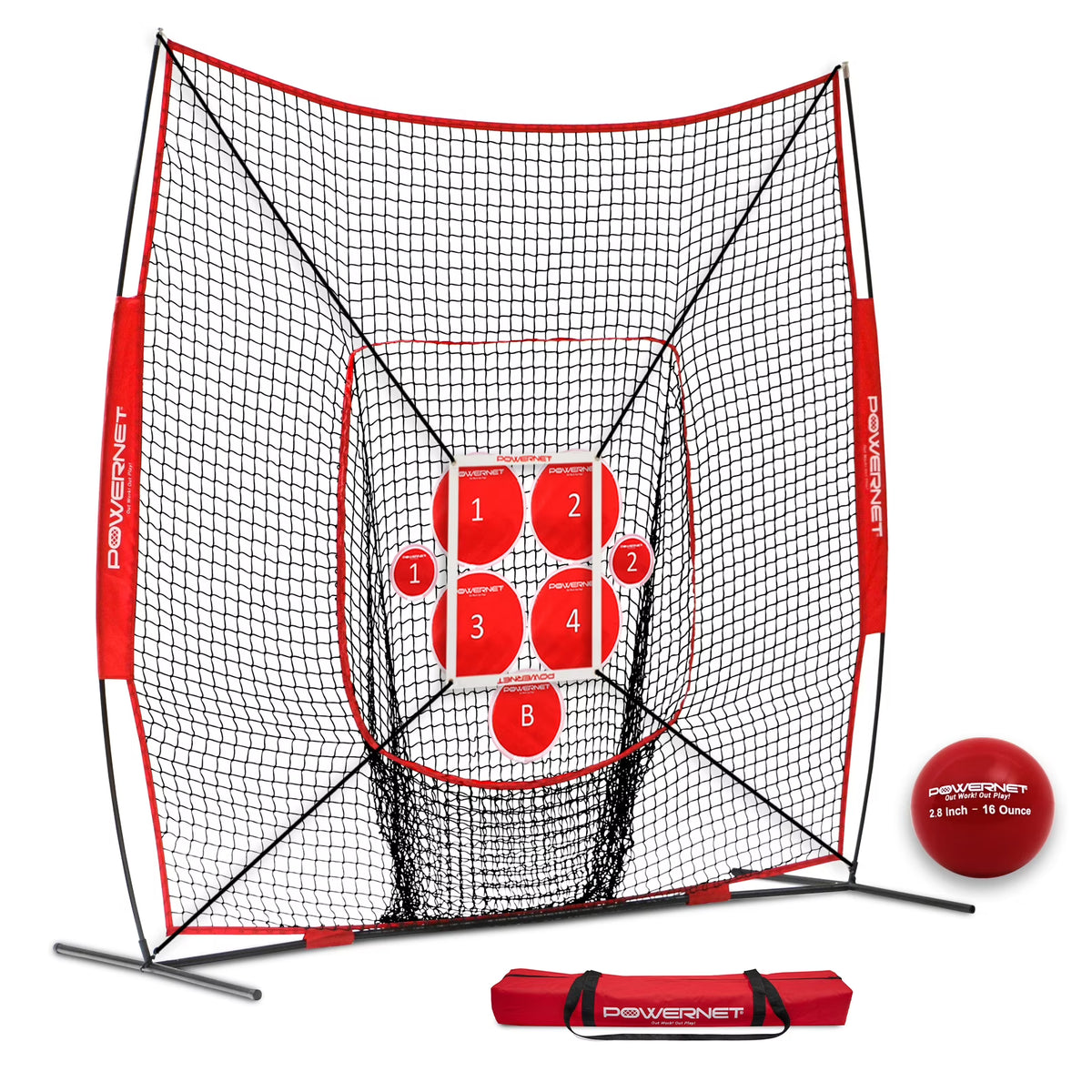 Pitching Bundle with Practice Net, Target System, Strike Zone and Weighted Training Ball D223712
