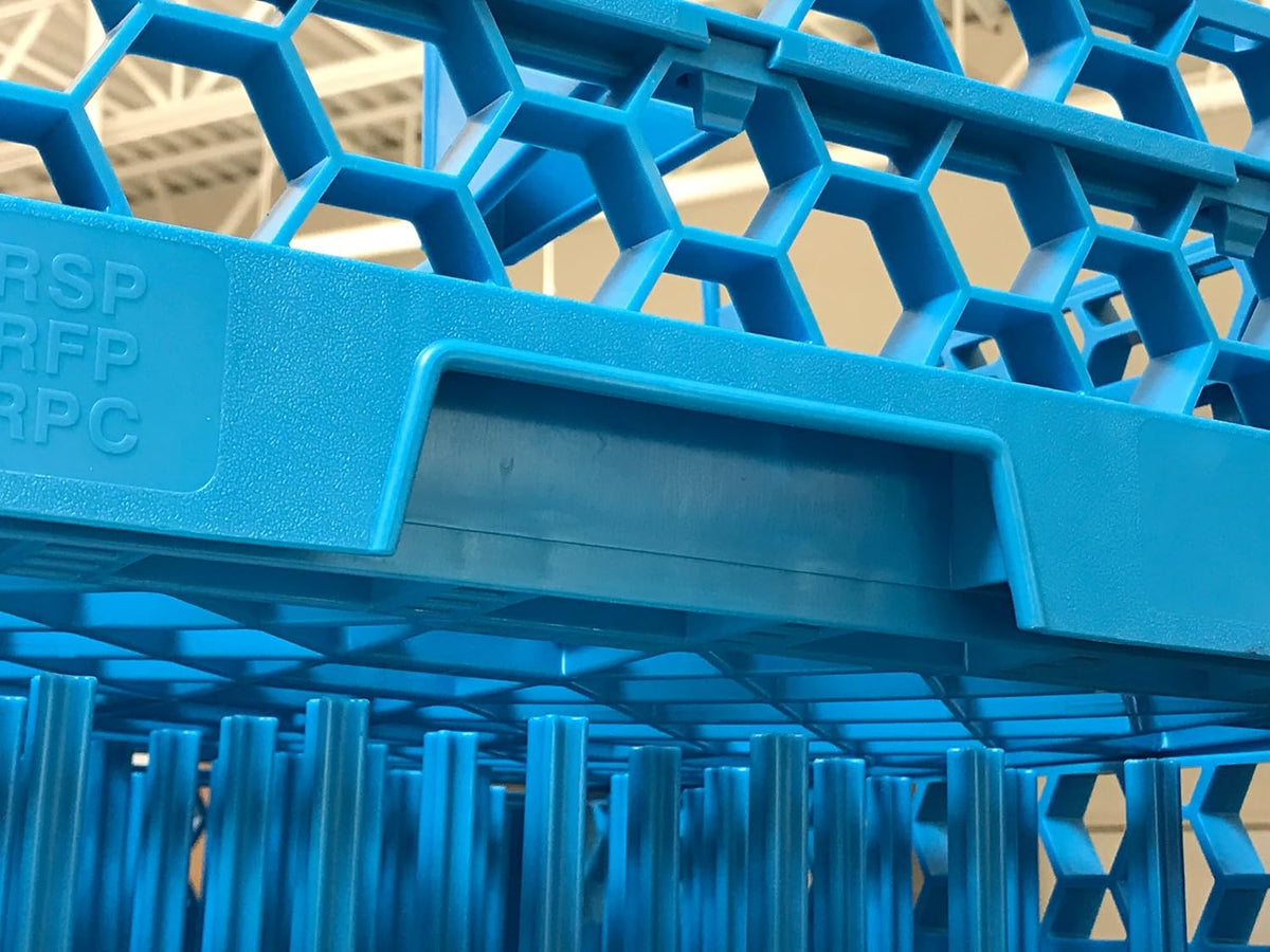 20 Compartment Glass Rack with 1 Extender, Blue (Pack of 4) U868