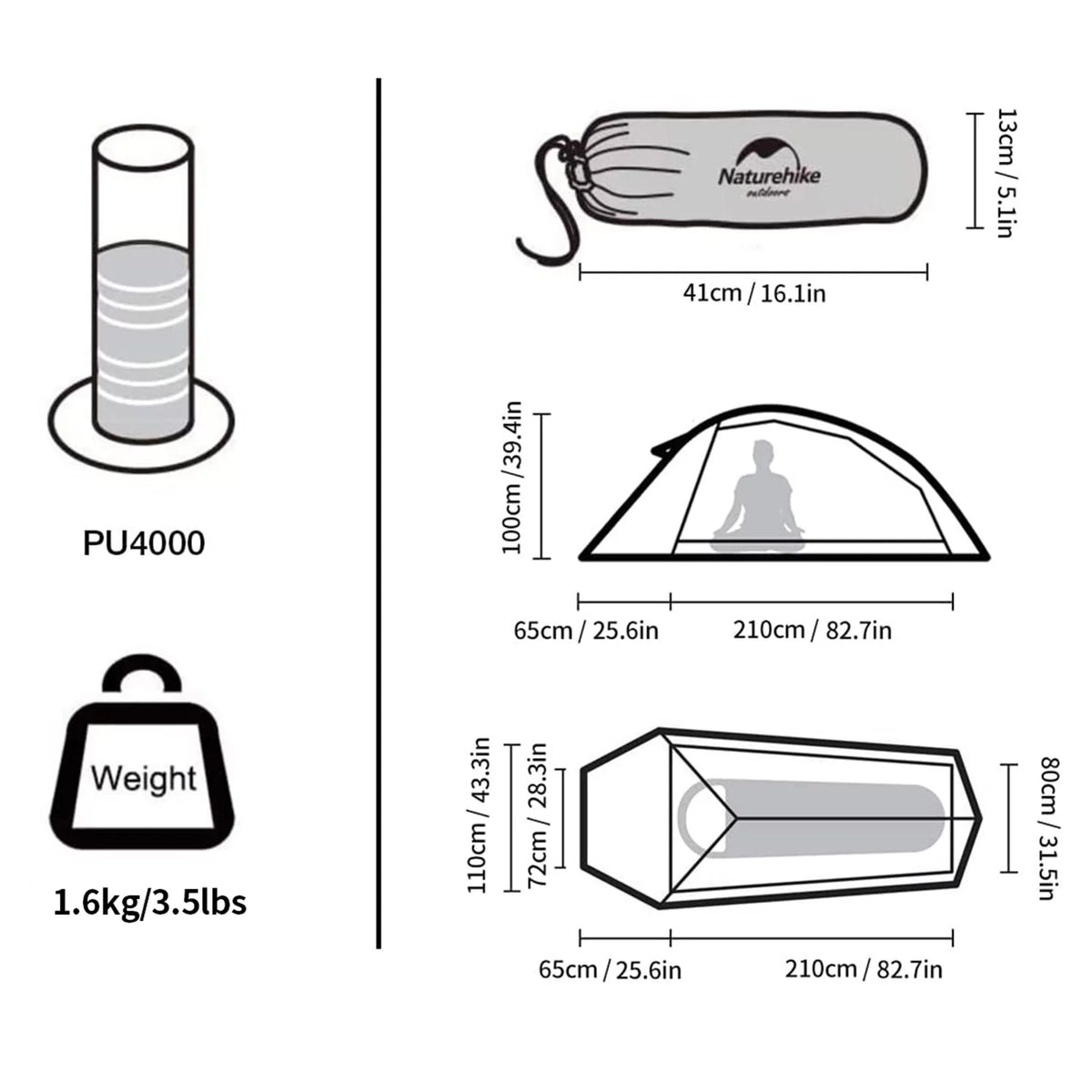 Backpacking Tent Lightweight Waterproof A7454