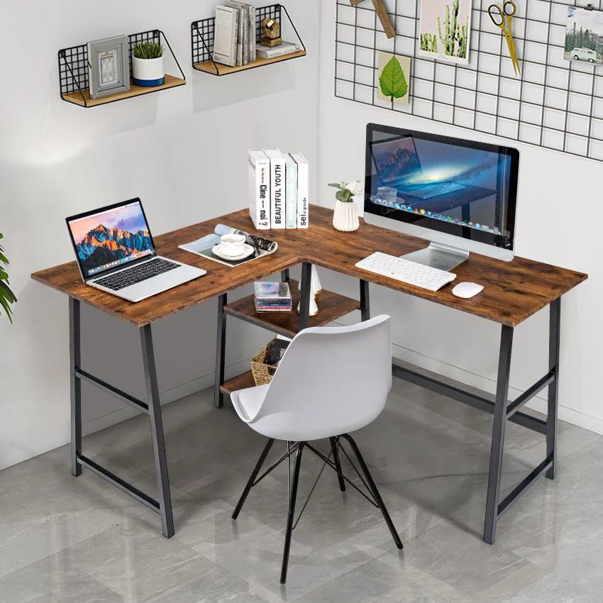 Rustic Home Office Corner Desk M40281