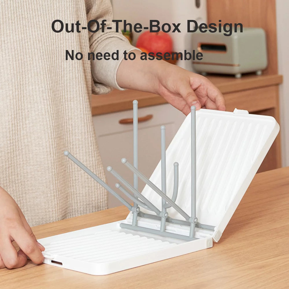 Foldable Bottle Drying Rack with Tray R921
