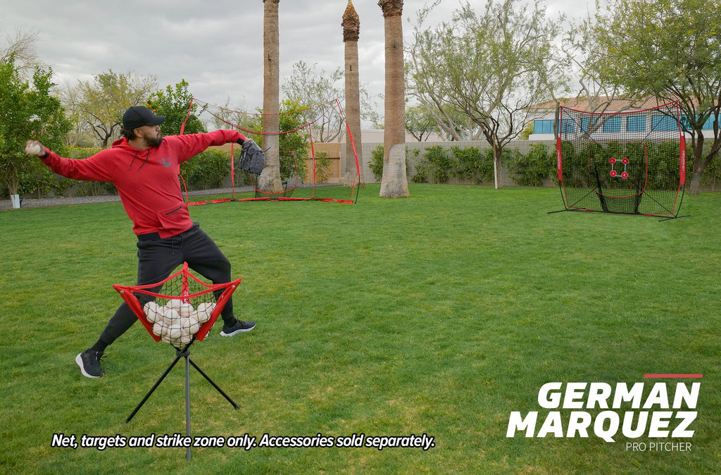 Pitching Bundle with Practice Net, Target System, Strike Zone and Weighted Training Ball D223712