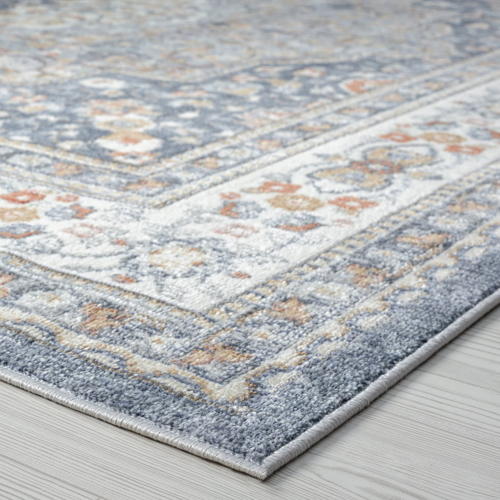 5x8 Area Rug Navy Gray V150489