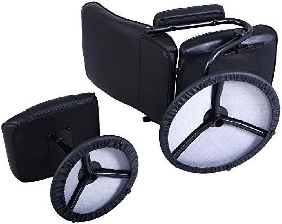 Gray PU Leather Recliner Chair with Ottoman V3575