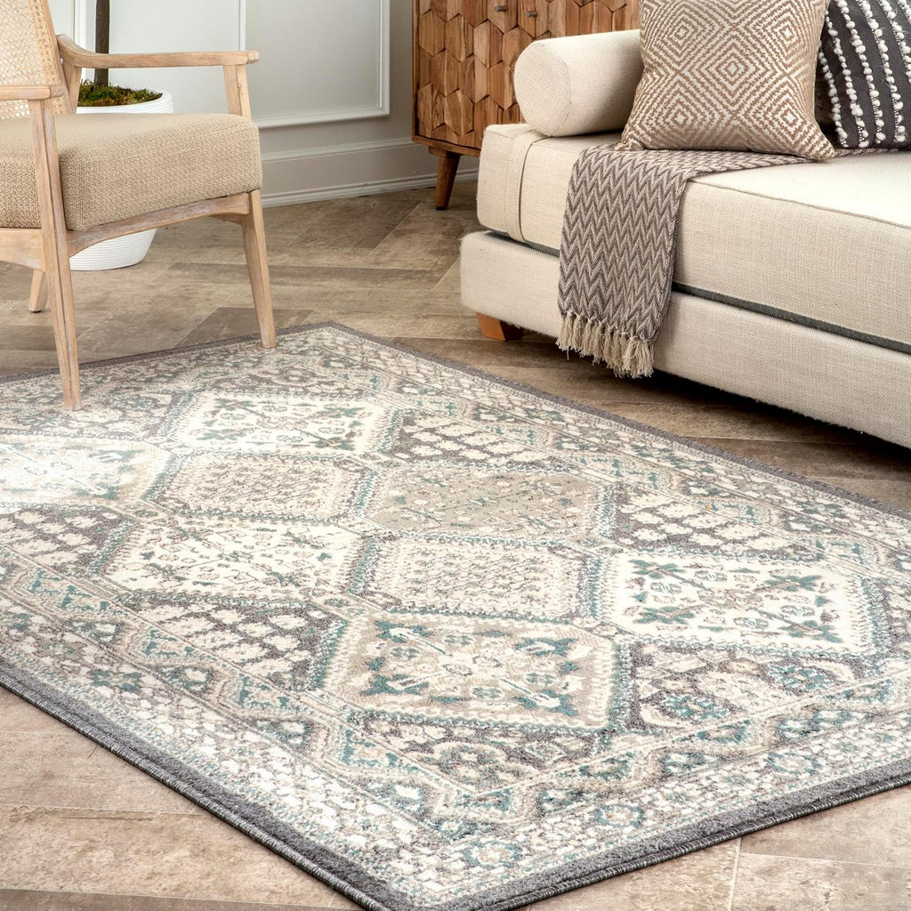 Charcoal 5x8 Stain Resistant Area Rug D970