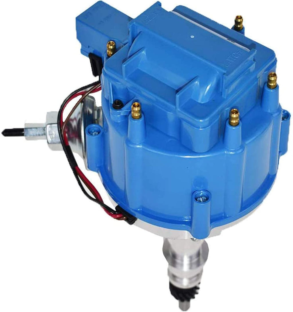 HEI Distributor Blue Cap 6CYL 8mm Silicone Spark Plug Wires Set Y154057