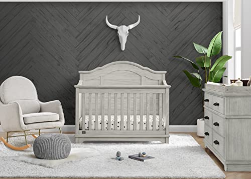 7-Piece Baby Nursery Furniture Set with Convertible Crib, Dresser, Crib Mattress N738
