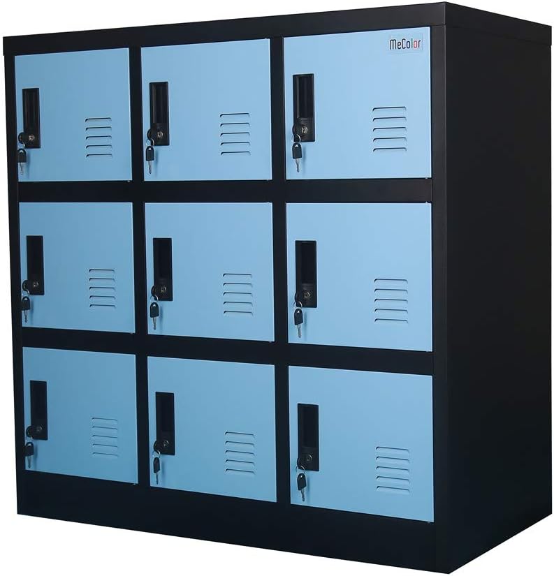 Blue Small Office Storage Locker Cabinet U82545