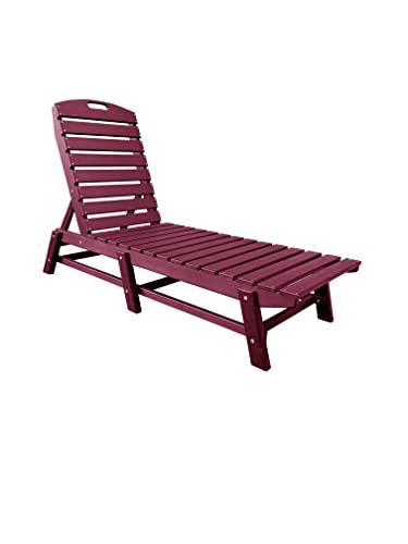 Teal Folding HDPE Recycled Poly Pool Chaise Lounge C4383