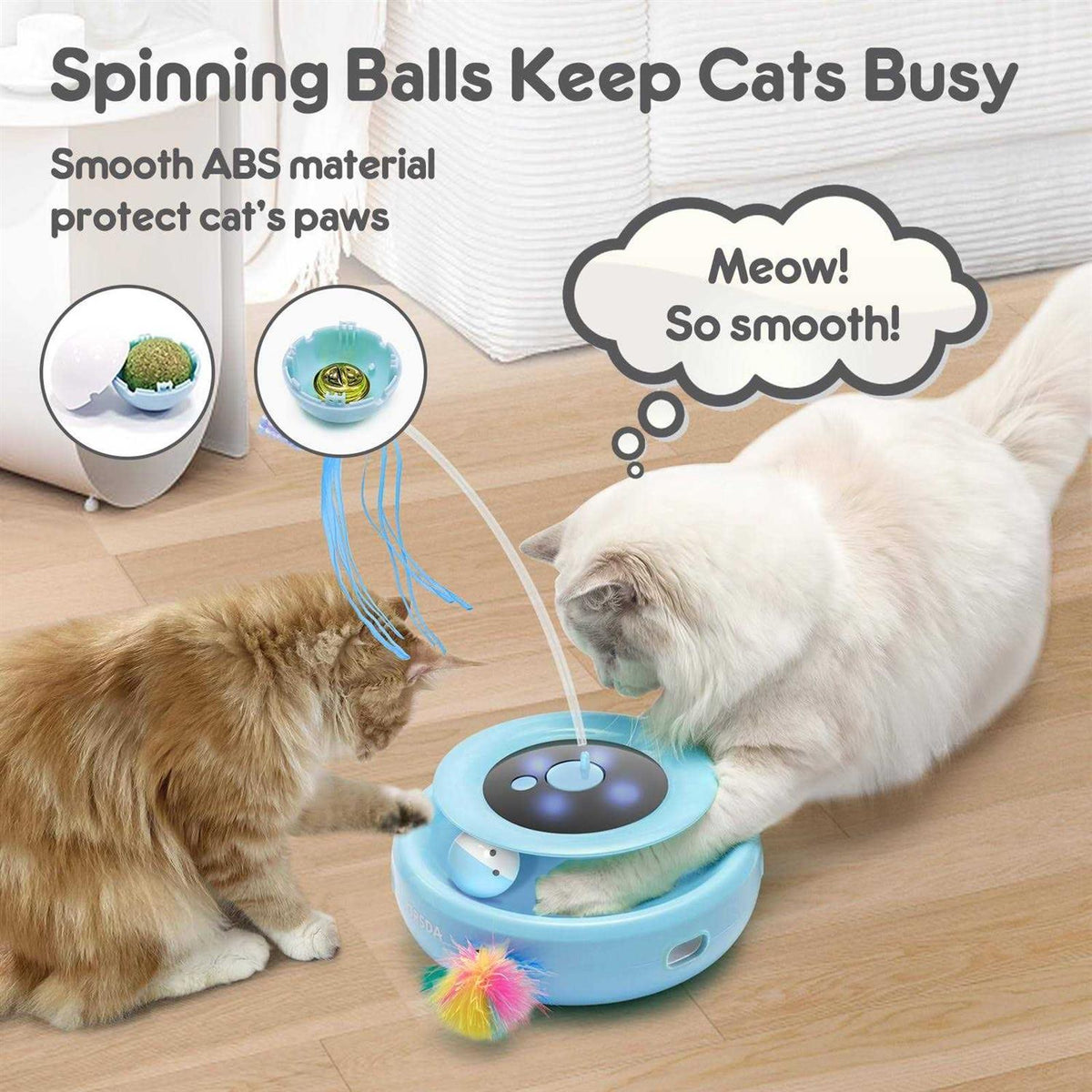 3-in-1 Rechargeable Interactive Cat Toys H477512