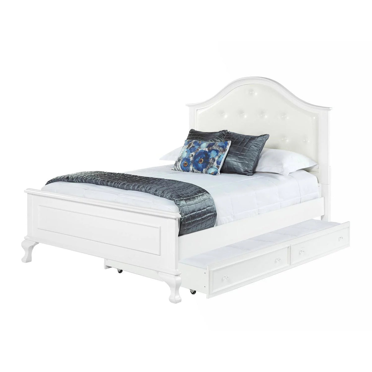 White 5 Piece Twin Kids Bedroom Set D6563