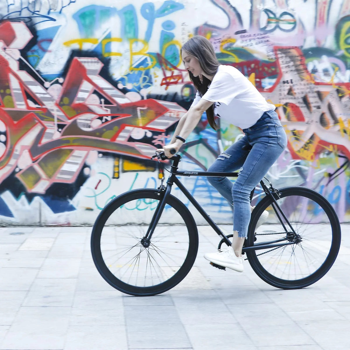 Black Fixed Gear Urban Commuter Bike K59894