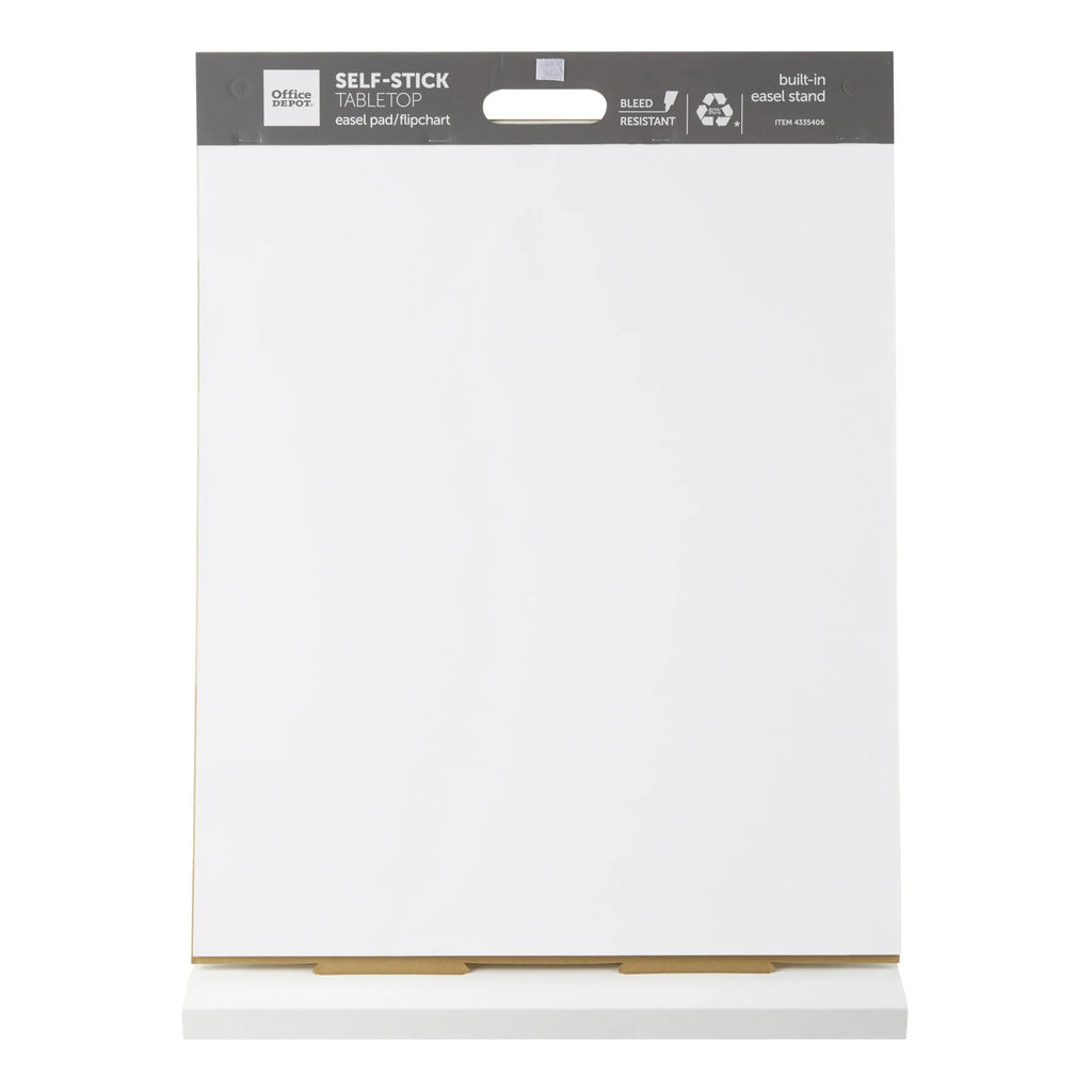 Self-Stick Tabletop Easel Pad, 20" x 23", 20 Sheets, 80% Recycled, White S7648