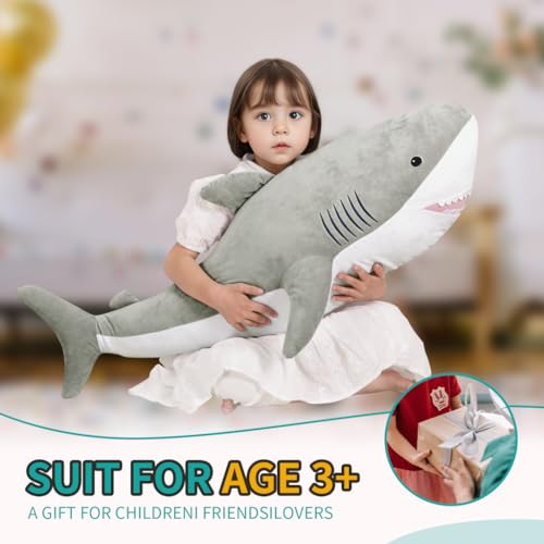 40 Inch Giant Shark Stuffed Animal Plush Toy S1725