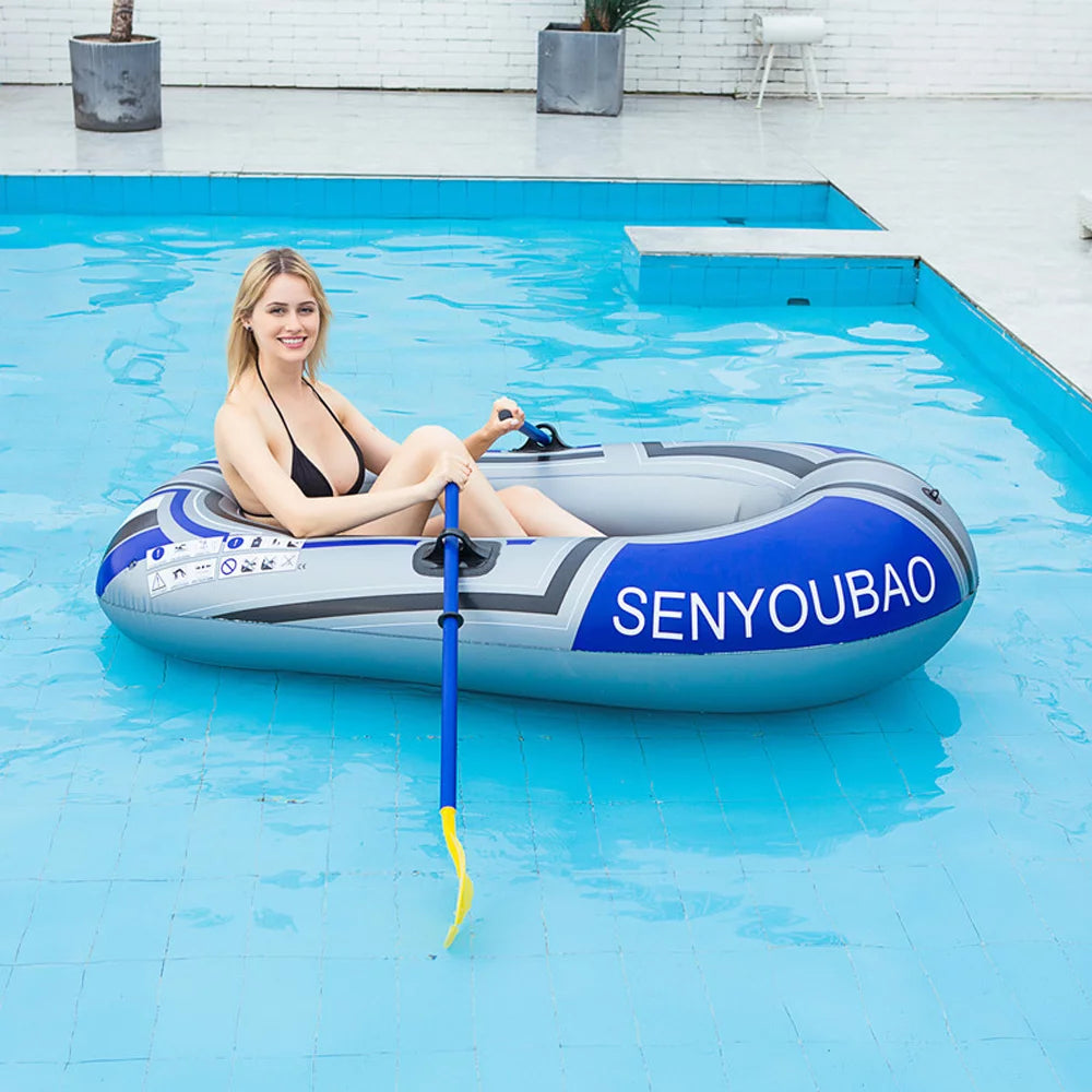 PVC 1-Person Inflatable Boat Set with Paddle and Air Pump E99799
