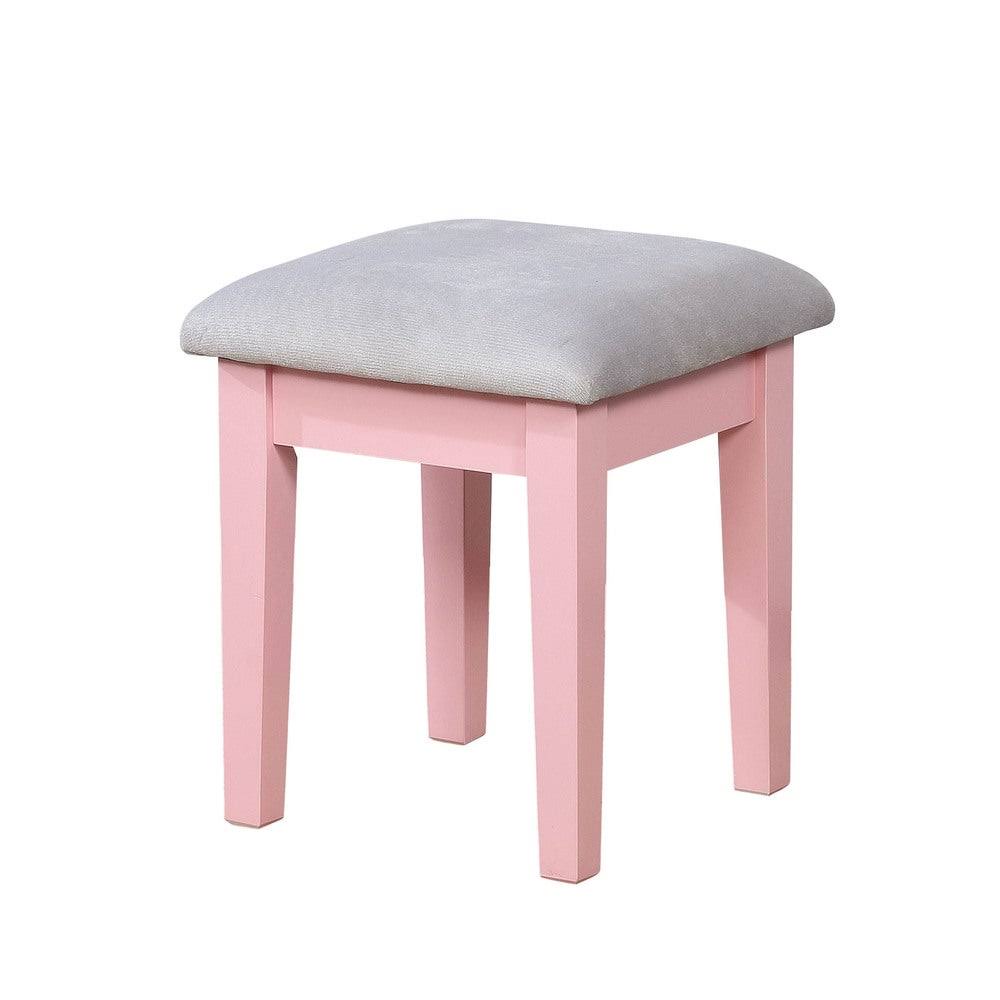 Pink 3-Piece Solid Wood Vanity Set K8431