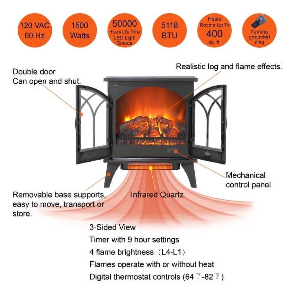 24 inch 3D Infrared Electric Stove R2617