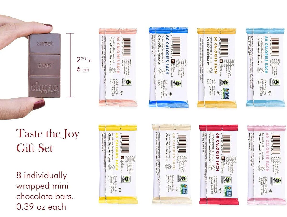 Assorted Mini Gourmet Chocolate Bars Gift Box Milk And Dark Chocolate C20591