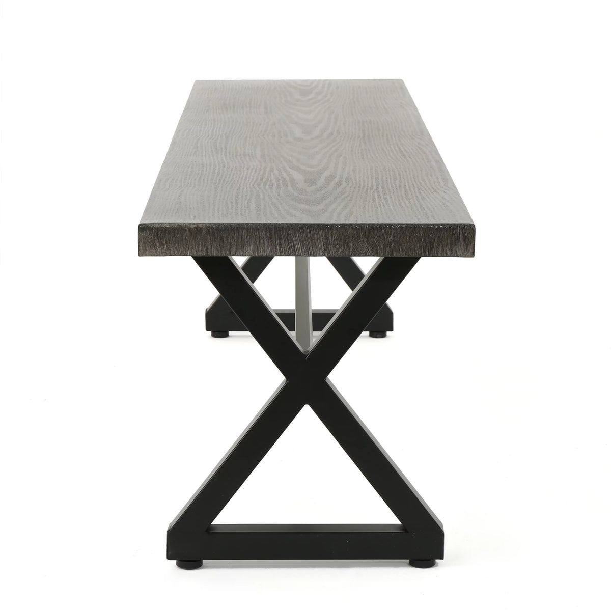 Aluminum Dining Bench with Steel Frame J342