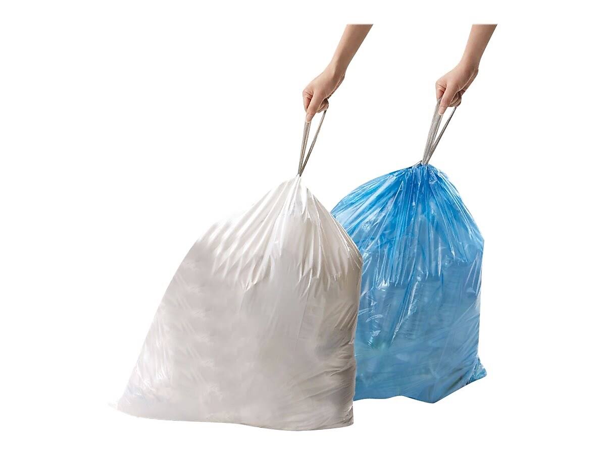 Trash Can Liner Drawstring 11.9 gal Plastic Pack of 3 E24761